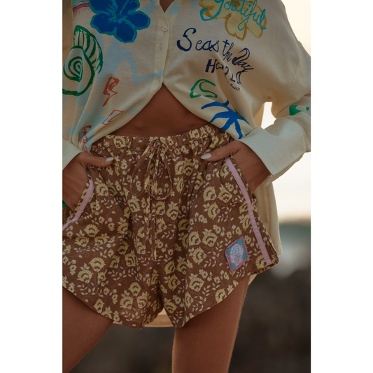 Sabbi The Altos Shorts - Seas The Day - Mocha - LAUNCHING 14TH JAN, 8PM AEST