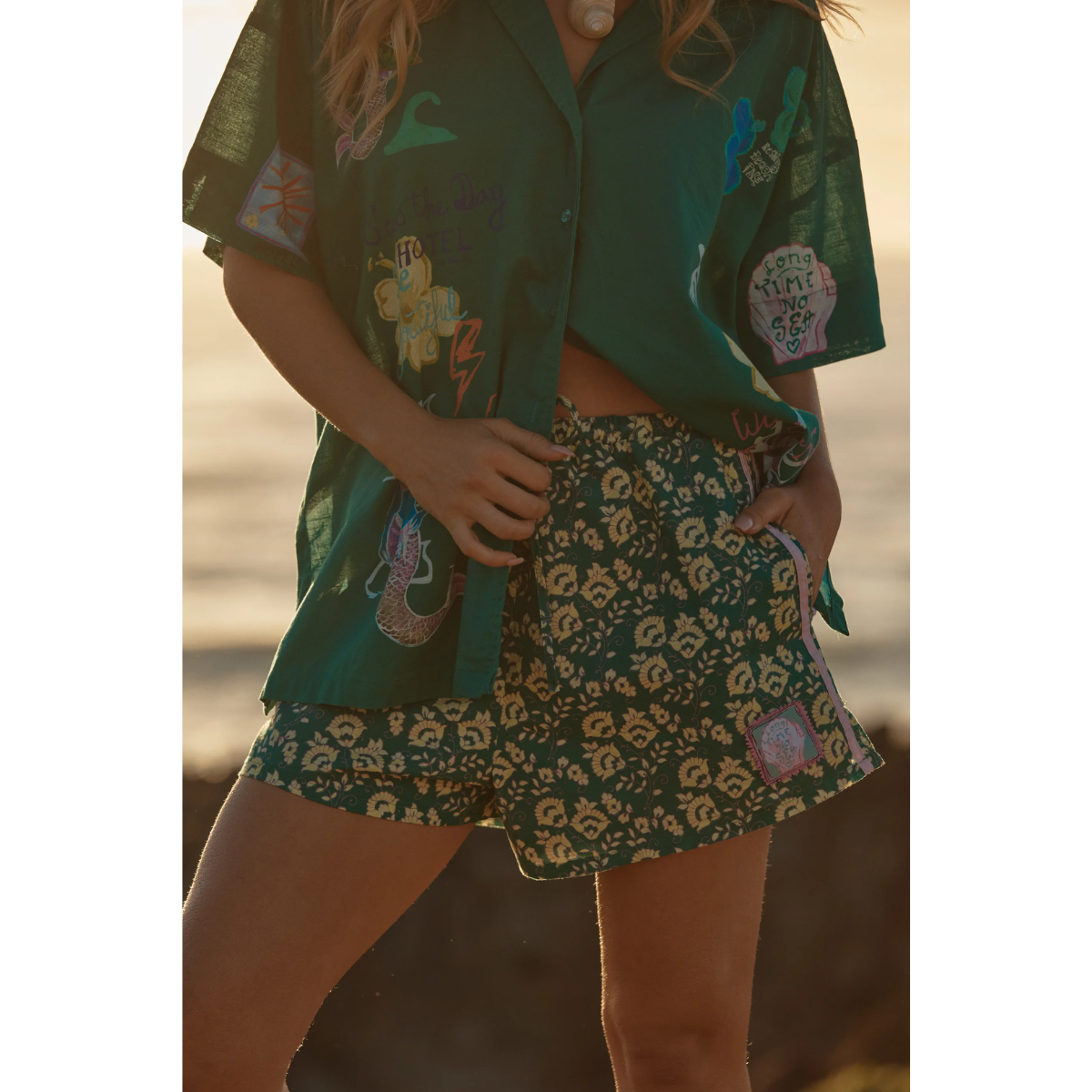 Sabbi The Altos Shorts - Seas The Day - Green - LAUNCHING 14TH JAN, 8PM AEST