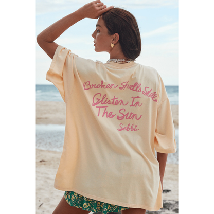 Sabbi The Very Oversized Shell Titty Tee - Creamy Yellow