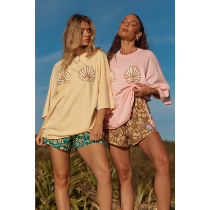 Sabbi The Very Oversized Shell Titty Tee - Creamy Yellow