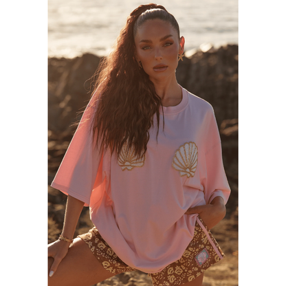 Sabbi The Very Oversized Shell Titty Tee - Light Pink