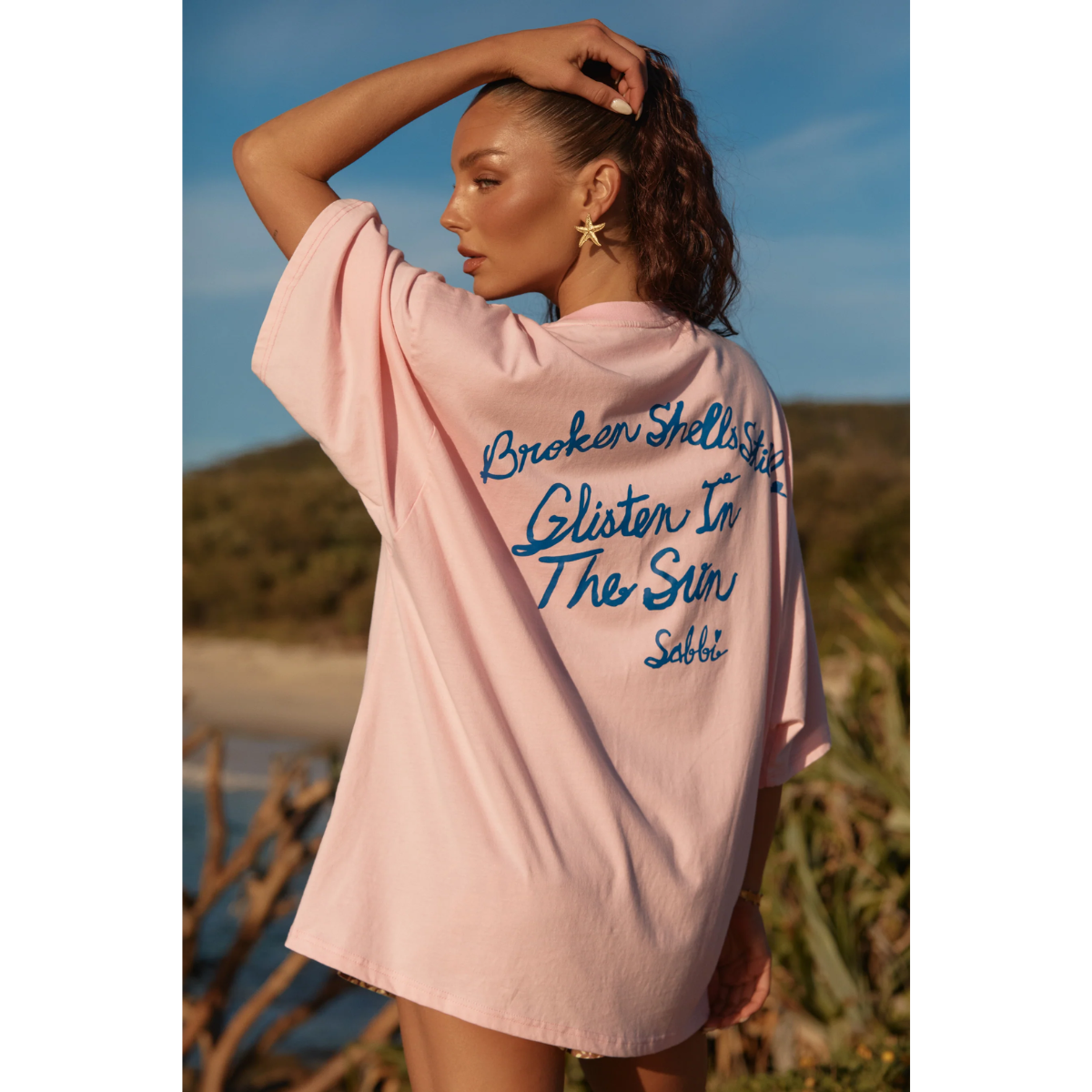 Sabbi The Very Oversized Shell Titty Tee - Light Pink