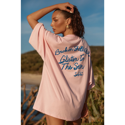 Sabbi The Very Oversized Shell Titty Tee - Light Pink