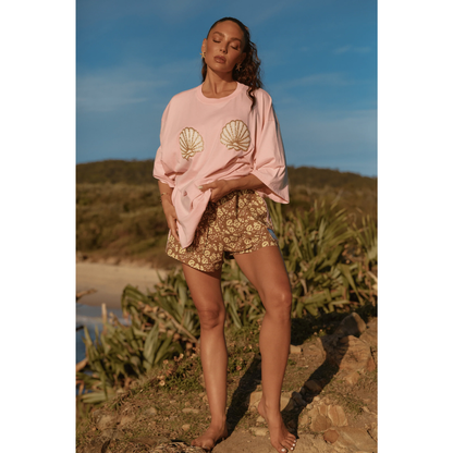 Sabbi The Very Oversized Shell Titty Tee - Light Pink