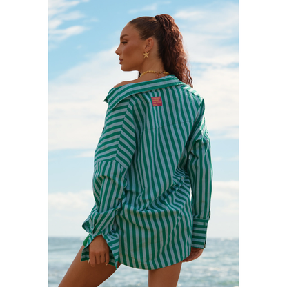 Sabbi The Don Julio Shirt Seas The Day - Green Stripe