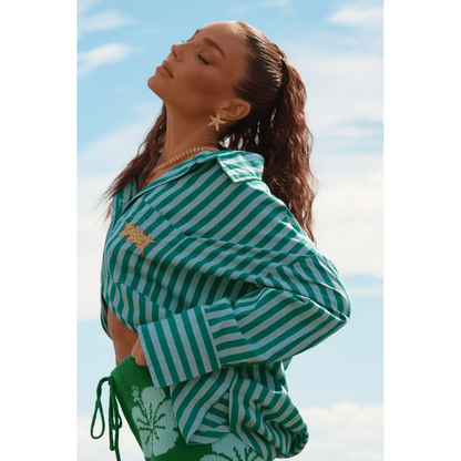 Sabbi The Don Julio Shirt Seas The Day - Green Stripe