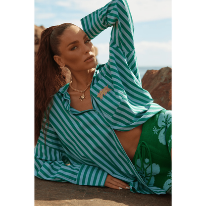 Sabbi The Don Julio Shirt Seas The Day - Green Stripe