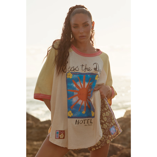 Sabbi Seas The Day Raglan Tee - Mustard