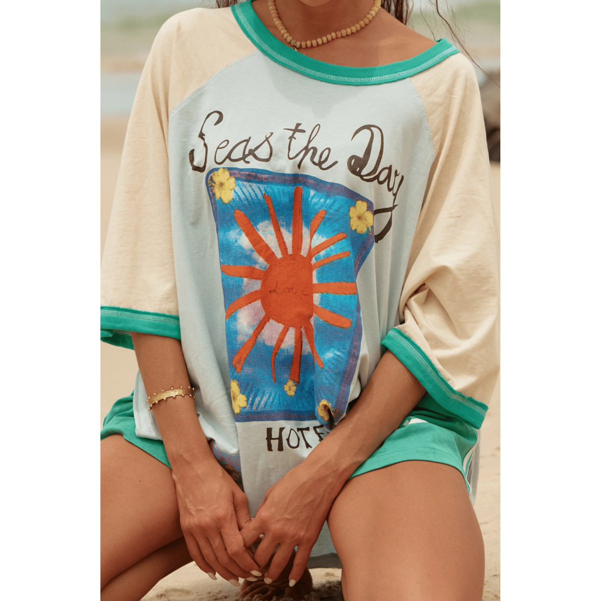 Sabbi Seas The Day Raglan Tee - Sky