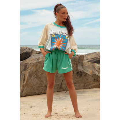 Sabbi Seas The Day Raglan Tee - Sky