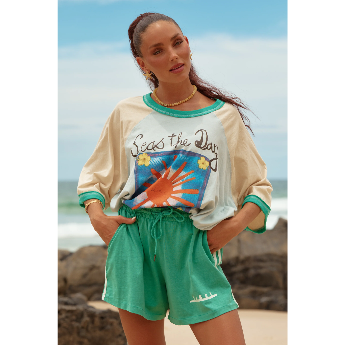 Sabbi The Chido Shorts - Seas The Day - Green