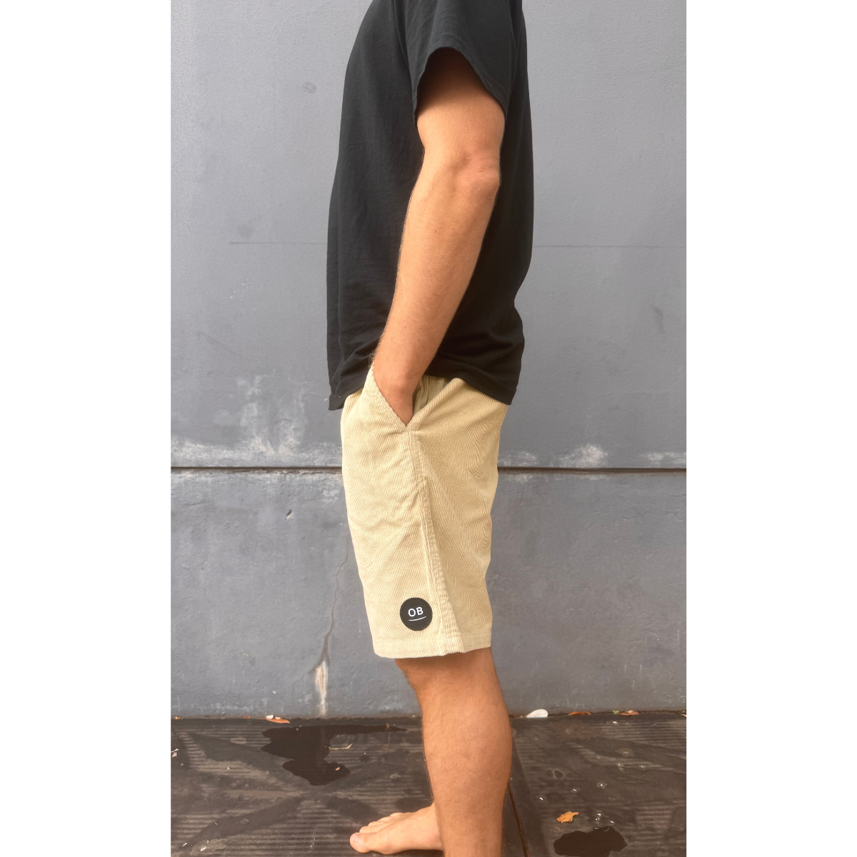 Overboard Surf Core Lord Cord Walkshort - Bone