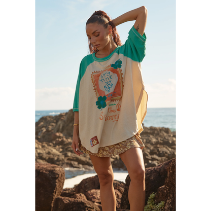 Sabbi Seas The Day Raglan Tee - Green