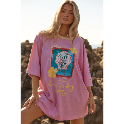 Sabbi The Seas The Day Hotel Tee - Musk Pink