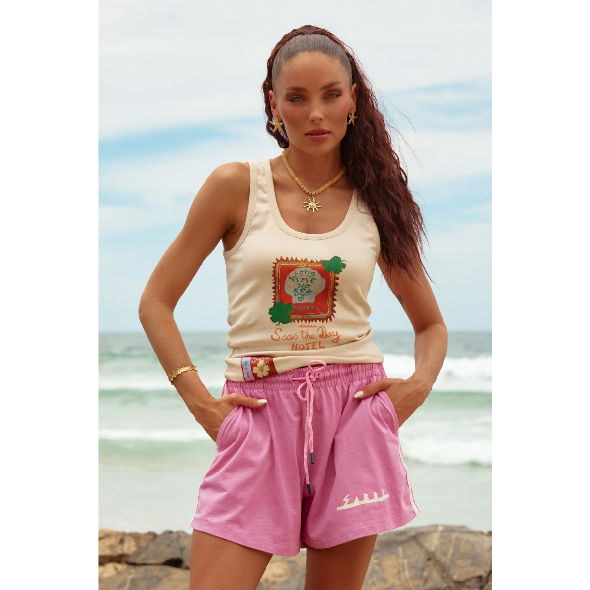 Sabbi The Chido Shorts - Seas The Day - Pink