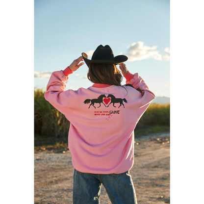 Sabbi I Love Country Music Crew - Pink - Shipping Mon 16th Feb