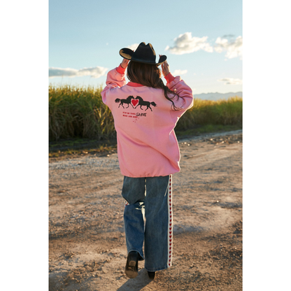 Sabbi I Love Country Music Crew - Pink - Shipping Mon 16th Feb