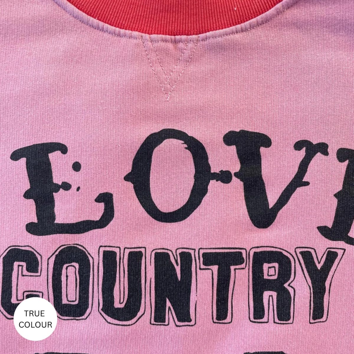 Sabbi I Love Country Music Crew - Pink - Shipping Mon 16th Feb