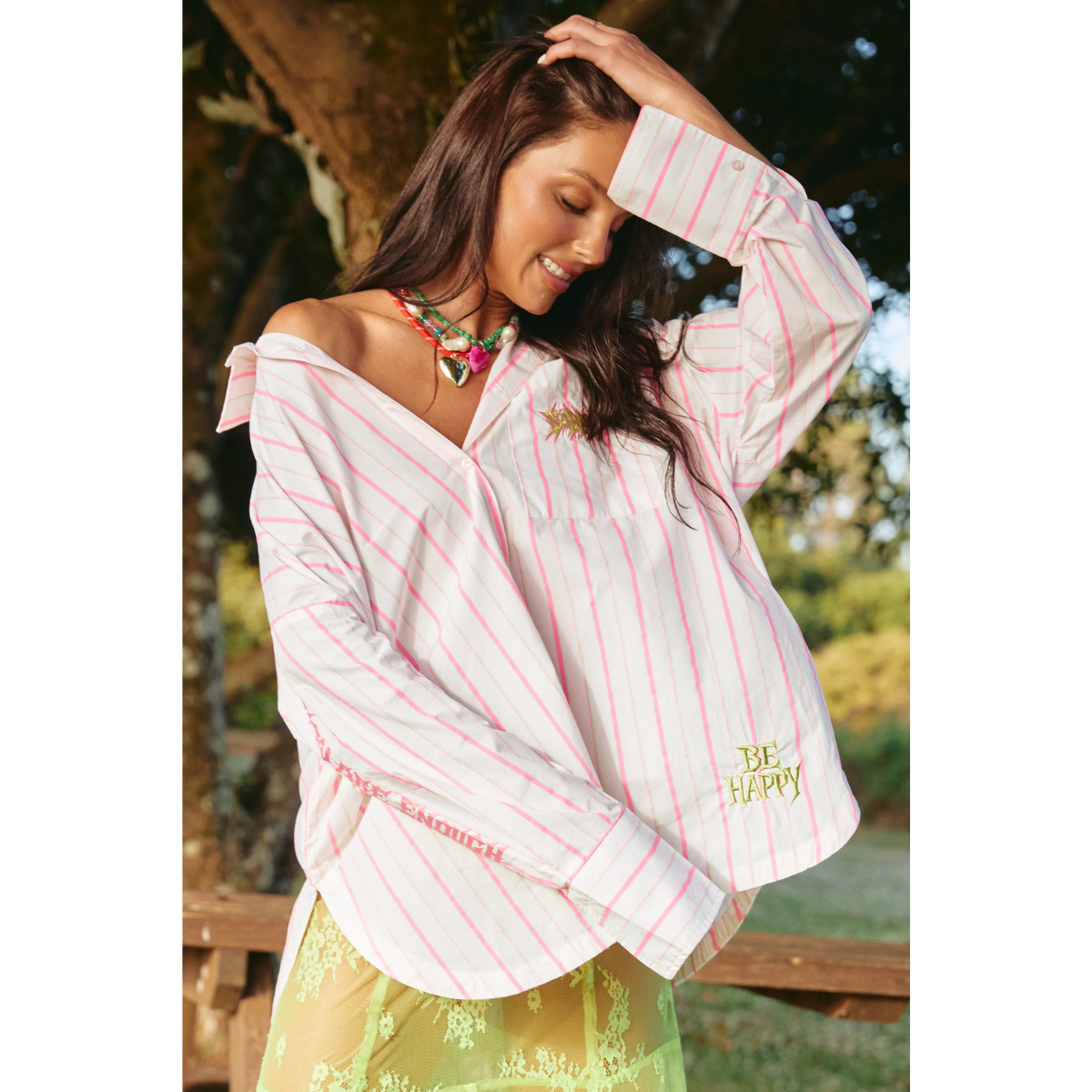 Sabbi The Don Julio Shirt You Are Enough - Pink Stripe