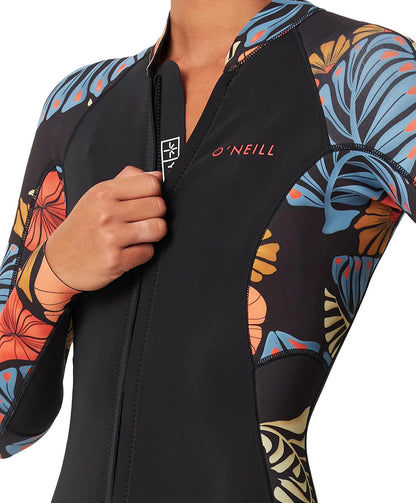 O'Neill Bahia 2mm Front Zip Cheeky Long Sleeve Womens Springsuit